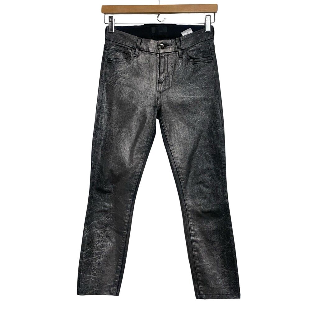 Koral Denim Stretch Gray Wash Skinny Jeans Mid Rise Sz 25 Fitted Gunmetal